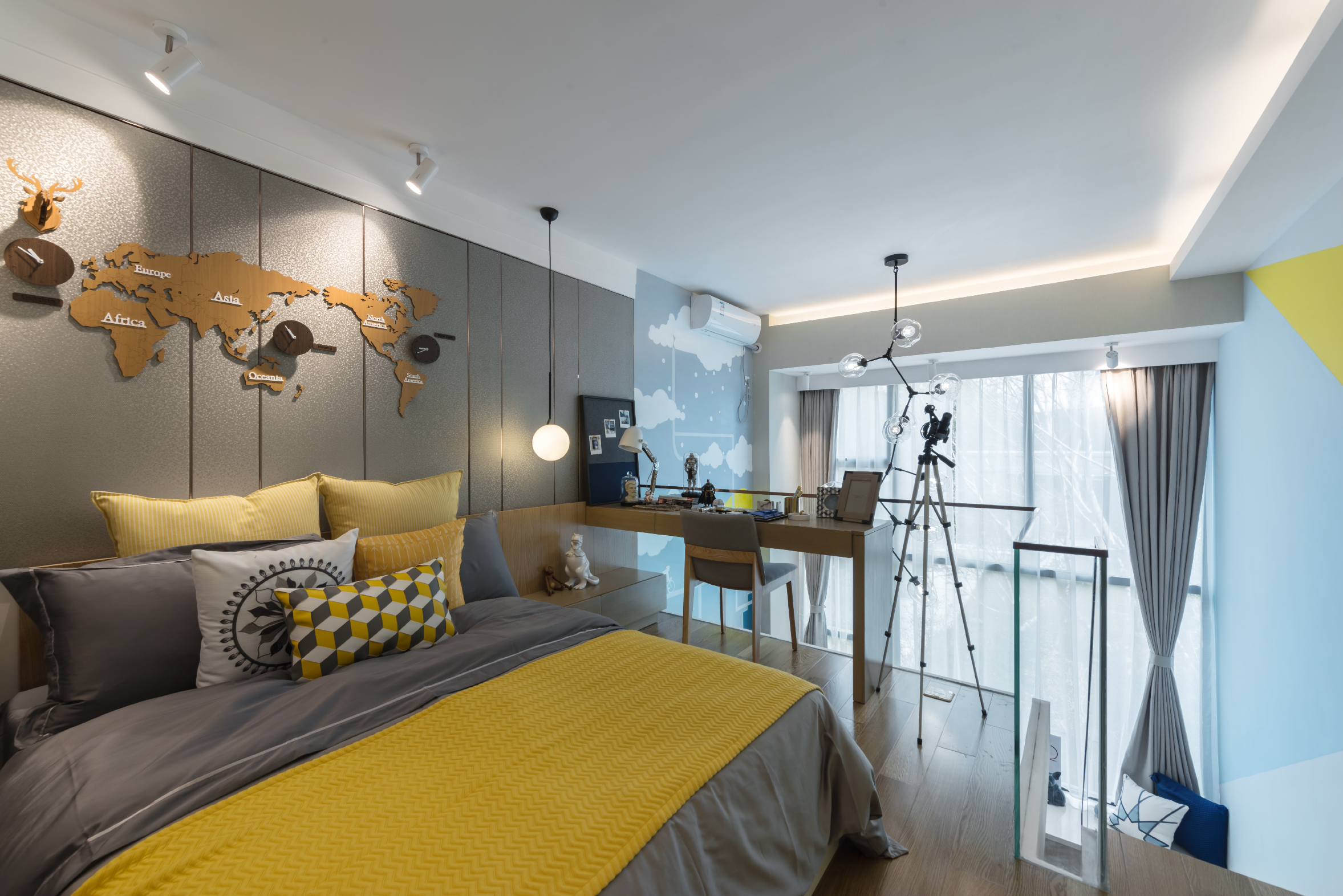 龍湖九里晴川-現(xiàn)代簡約-臥室設(shè)計效果圖