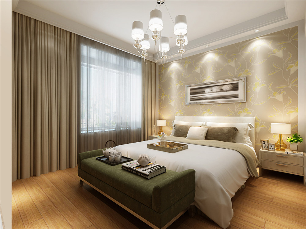 龍湖九里晴川-現(xiàn)代簡約-臥室設(shè)計效果圖