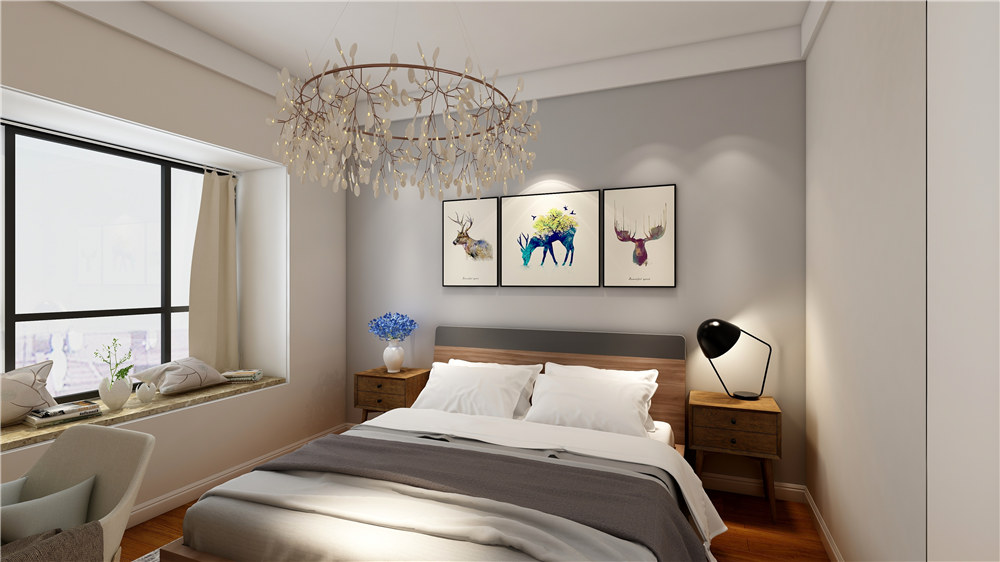 龍湖九里晴川-現(xiàn)代簡(jiǎn)約-臥室設(shè)計(jì)效果圖