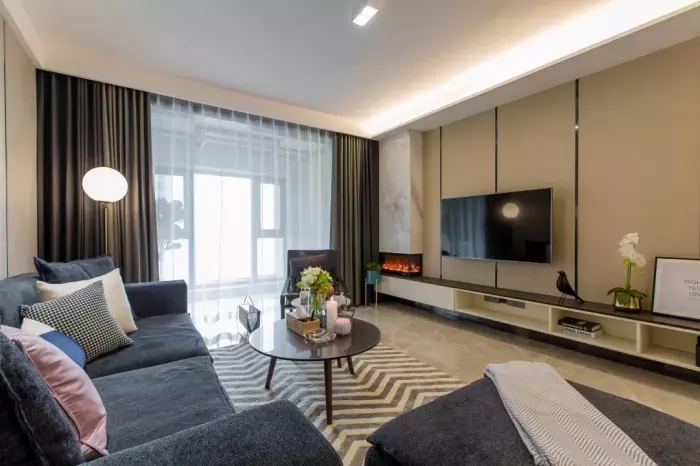 [裝修案例]110平米三室兩廳現(xiàn)代輕奢風格效果圖 你也能擁有的品質(zhì)生活